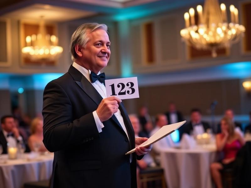 Auction paddle 123